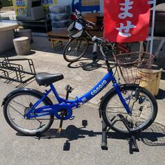 Canoro 折りたたみ自転車 20インチ ブルー 【こちらは店舗です。浜村鹿野温泉ICから3分 買取本舗 宮本リサイクル 営業時間9～19時 定休日水曜のみ←連絡できませんm(_ _)m】の画像