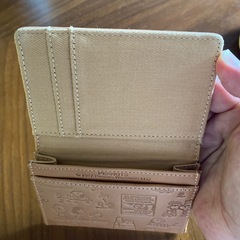 【美品】スヌーピー名刺入れ、レザー、名刺入れの画像