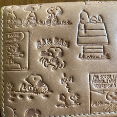 【美品】スヌーピー名刺入れ、レザー、名刺入れの画像