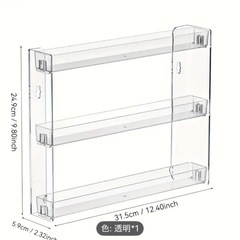 【３段✖️4個セット】壁掛け透明収納棚／アクリル棚／メガネディスプレー／ポリッシュ棚／マニキュア台／コレクション棚の画像