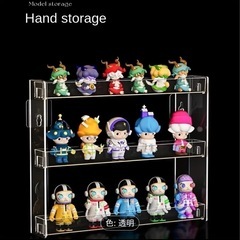 【３段✖️4個セット】壁掛け透明収納棚／アクリル棚／メガネディスプレー／ポリッシュ棚／マニキュア台／コレクション棚の画像