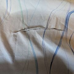 ﾐﾗｰﾚｰｽｶｰﾃﾝ幅115×高197(2枚内1枚真ん中破れ有)の画像