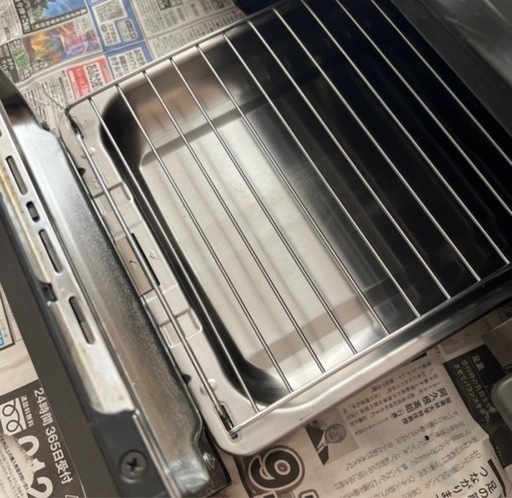 【中古品】リンナイ 2口ガステーブル  ガスコンロ RTE5978K（ブラック）都市ガス専用 ホース付き