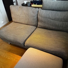 ※お値段交渉受け付けます アクタスACTUS build ソファ 160×90cm 二人がけ オットマン付き  の画像