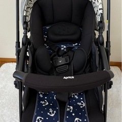 【極美品】⭐︎受け取り場所複数⭐︎Apricaアップリカ　ラクーナ クッション AD ベビーカー　レザーの画像