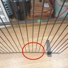 ペットゲート 自立式 幅90cm 高さ55cm スチール製 ブラウン 簡易タイプ ペットフェンス 札幌 西岡店の画像