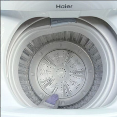 【❗️✨安心サイズ✨❗️】Haier ハイアール 全自動洗濯機 JW-C55A 5.5kg 2019年製 スリムタイプ 中古 清掃・動作確認済みの画像