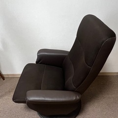 ニトリ1人用ソファ　オットマン付　ブラウンの画像