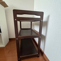 木製ラック　ブラウンの画像