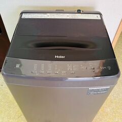 【美品】ハイアール 全自動電気洗濯機 JW-U55LK 5.5Kg 2023年製 ブラックの画像