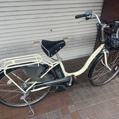 26インチ　YAMAHA　PAS　NATURA電動アシスト自転車　ベージュ色の画像