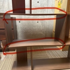 【引取限定7/31まで】オープンシェルフ　ウォールナット　棚　木目調の画像