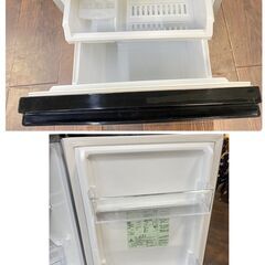 ジ312/ AQUA アクア 2ドア 冷凍冷蔵庫 容量126L 冷凍室46L 冷蔵庫80L AQR-J13H (S) 2019年製の画像