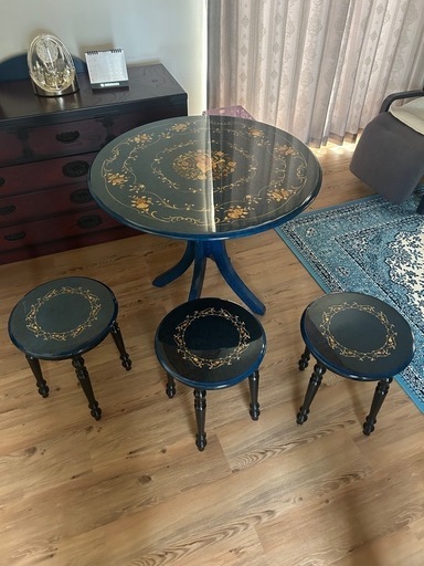 値下げ⭐️アンティーク調テーブルイスセット⭐️