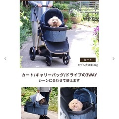 smooca プレミアム ペットカート 《デニム調》の画像