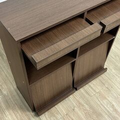 【新品】4枚ディスプレイラック　フラップ書棚BR(OUTLET)の画像