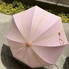 ⭕️ピンク水玉の日傘★訳あり品の画像