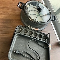 電気鍋、たこ焼き器セットの画像