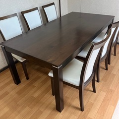 6人掛けダイニングテーブルセットの画像