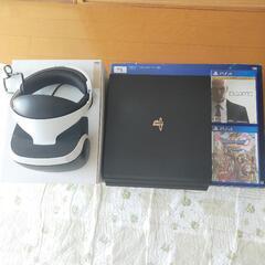 【お取り引き予定者決定】プレイステーション4 Pro 1TB＆VRとソフト2つの画像
