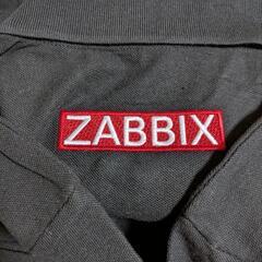新品半袖鹿の子ポロシャツ黒 M  L　Zabbixロゴ入　売れ筋価格1530円の画像