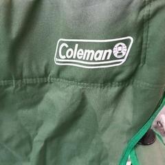 0727-125 Coleman　キャンプ椅子　肘掛け破損ありの画像