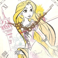 Disney プリンセス ラプンツェル ウォールクロック 時計  30cm 壁掛け時計 動作確認済み 箱ありの画像
