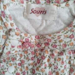 ベビー服 ロンパース 女の子 花柄 Souris 50-70cmの画像