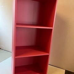 ピンクの3段カラーボックス ②の画像