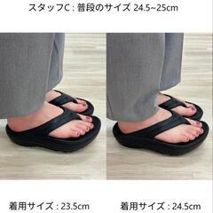 サンダル 厚底 ブラック 23.5の画像