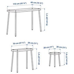ネストテーブル　IKEAの画像