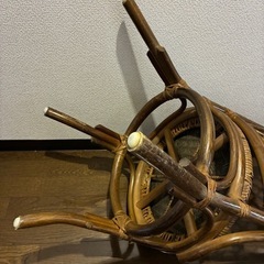 イス　籐の椅子　ラタンチェアの画像
