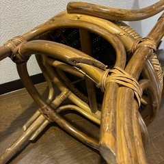 イス　籐の椅子　ラタンチェアの画像