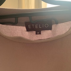 ETELIO 梨地ポケット付きクルービッグTシャツの画像
