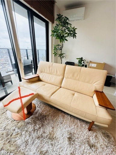 カリモク　正規品　3人掛けソファ　美品　　購入金額35万程