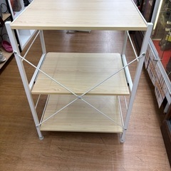 ☆ドリーム荒牧店☆☆ジモティー割引有☆ 3段キッチンラック/NA×WHTの画像
