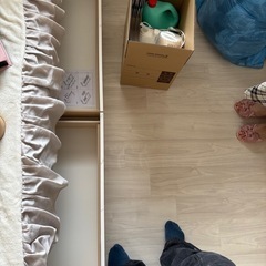 【本日限定緊急】ダブルベッド&ベッドフレームの画像