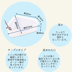 【先着順】猫用コーナートイレ（スコップ付き）の画像
