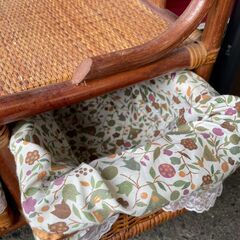 籐ハンガーラック　No.4208　衣類収納　ラタン　【リサイクルショップどりーむ荒田店】の画像