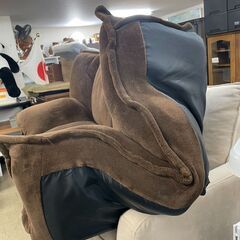 座椅子ソファ　No.4209　リクライニング　ブラウン　ファブリック　【リサイクルショップどりーむ荒田店】の画像