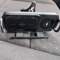 車載ホルダー ワイヤレス充電 ブラックの画像
