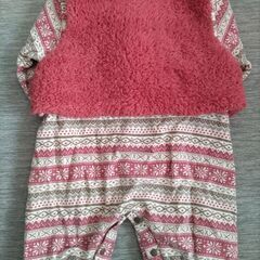 ベビー服 冬服 ロンパース ノルディック柄 50-60cmの画像