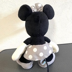 Disney ミニー ぬいぐるみ 35cm モノクロ グレー×ブラック ミニーマウス ミニーちゃんの画像