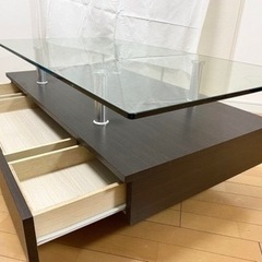 ガラステーブル　ローテーブルの画像