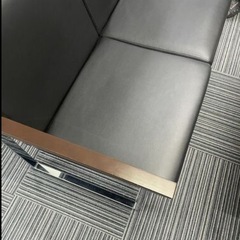 中古 応接セット ソファー イス 応接室 応接テーブル 会社 事業所 打合せ室の画像