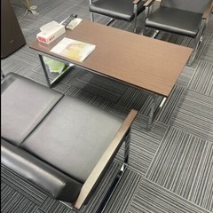 中古 応接セット ソファー イス 応接室 応接テーブル 会社 事業所 打合せ室の画像