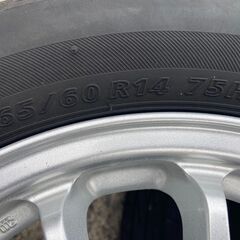 本日掲載最終日‼️165/60R14 東北6県無料配送対応‼️爆安‼️最終値下げ‼️① バリ溝 ‼️ アルミ付き 国産ブリジストン製タイヤ !!　サマー　タイヤ　アルミホイールの画像