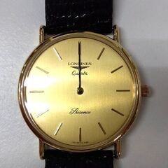 LONGINES Presence 腕時計 ゴールド×ブラック ロンジン プレザンス クォーツ 電池交換済み 稼働品 札幌市 中央区 南12条の画像
