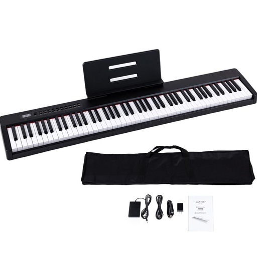 電子ピアノ、スタンド、ヘッドホンのセット