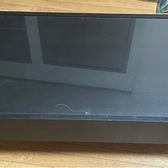 ガラス天板　ローテーブル　黒　収納付きの画像